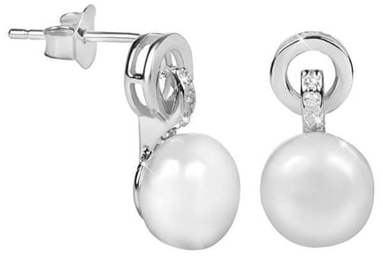 JwL Luxury Pearls Náušnice s bielou pravou perlou JL0503