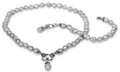 JwL Luxury Pearls Náramok z pravých šedých perál JL0558