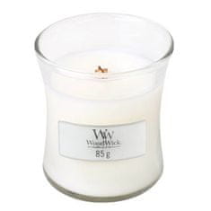 Woodwick Vonná sviečka váza White Teak 85 g