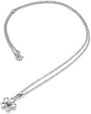 Hot Diamonds Strieborný kvetinový náhrdelník Forget me not DP749