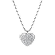 Hot Diamonds Strieborný srdiečkový náhrdelník s diamantom Memories Heart Locket DP770