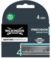 Wilkinson Sword Náhradná hlavica Quattro Essential Precision Sensitiv e 4 ks