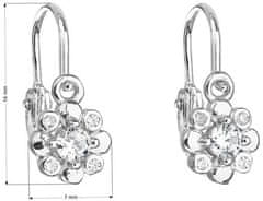 Evolution Group Strieborné detské náušnice s čírymi zirkónmi 11174.1