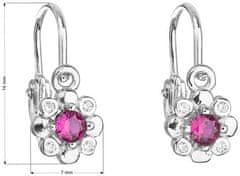 Evolution Group Strieborné detské náušnice s modrými zirkónmi 11174.3