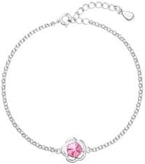 Evolution Group Strieborný náramok s kryštálom Swarovski 33117.3 Rose