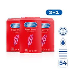 Durex Kondomy Feel Thin Classic 2 + 1