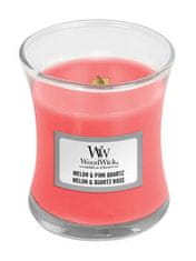 Woodwick Vonná sviečka váza strednej Melon & Pink Quartz 275 g