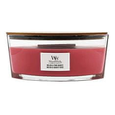 Woodwick Vonná sviečka loď Melon & Pink Quartz 453,6 g