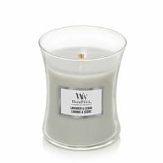 Woodwick Vonná sviečka váza stredná Lavender & Cedar 275 g