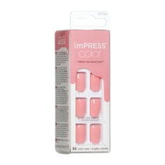 KISS Samolepiace nechty imPRESS Color Pretty Pink 30 ks