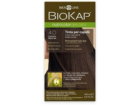 BioKap Nutricolor Delicato - Farba na vlasy 4.00 Hnedá prirodzená 140 ml