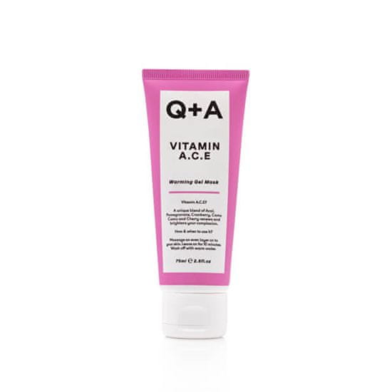 Q+A Antioxidačné maska s vitamínmi A, C, E (Warming Gel Mask) 75 ml