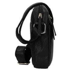 Lagen Pánska kožená crossbody taška BLC/20/1611 BLK