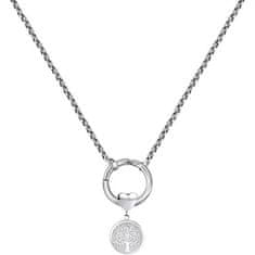 Morellato Elegantný oceľový náhrdelník s kryštálom Strom života Drops SCZ1178