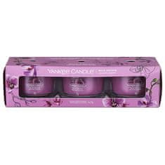 Yankee Candle Sada votívnych sviečok v skle Wild Orchid 3 x 37 g