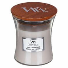 Woodwick Vonná sviečka váza malá Tonka & Almond Milk 85 g