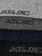 Jack&Jones 10 PACK - pánske ponožky JACJENS 12125756 Dark Grey Melange