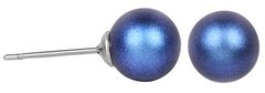 Levien Moderné náušnice kôstky Pearl Iridescent Dark Blue