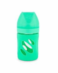 Twistshake Dojčenská fľaša anti-colic sklenená pastelovo zelená 180 ml