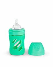 Twistshake Dojčenská fľaša anti-colic sklenená pastelovo zelená 180 ml