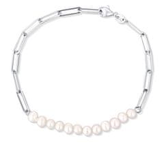 JwL Luxury Pearls Fashion strieborný náramok s perlami JL0757