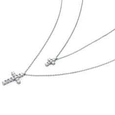 Morellato Moderný strieborný náhrdelník s krížikom Medium Cross Tesori SAIW117
