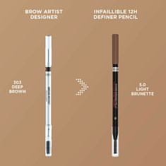 Loreal Paris Ceruzka na obočie s kefkou Brow Artist Designer 1,2 g (Odtieň 5.0 Light Brunette)