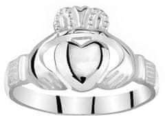 Silvego Dámsky Celostříbrný prsteň Claddagh ZTR96391 (Obvod 56 mm)