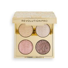 Revolution PRO Paletka očných tieňov Ultimate Crystal Eye Quad Champagne Crystal 3,2 g