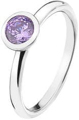 Hot Diamonds Strieborný prsteň Emozioni scintilla Lavender Calmness ER020 (Obvod 50 mm)