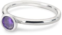 Hot Diamonds Strieborný prsteň Emozioni scintilla Violet Spirituality ER021 (Obvod 56 mm)