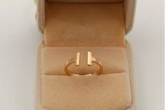 Troli Otvorený ružovo pozlátený prsteň z ocele (Obvod 52 mm)