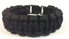 Cordell Paracord náramok Solomon Čierna (Rozmer M (18 - 19 cm))