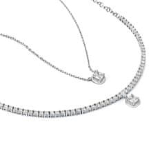 Morellato Očarujúce strieborný náhrdelník so zirkónmi Tesori SAIW107