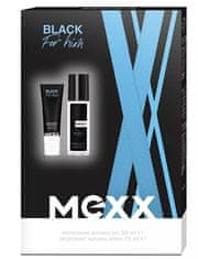 Mexx Black Man - deodorant s rozprašovačem 75 ml + sprchový gel 50 ml