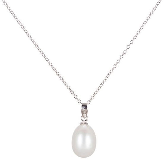 JwL Luxury Pearls Strieborný náhrdelník s pravou perlou 45 cm JL0436 (retiazka, prívesok)