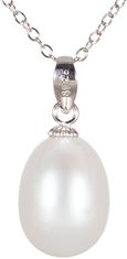 JwL Luxury Pearls Strieborný náhrdelník s pravou perlou 45 cm JL0436 (retiazka, prívesok) (Dĺžka 55 cm)