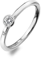 Hot Diamonds Luxusný strieborný prsteň s topazom a diamantom Willow DR206 (Obvod 60 mm)