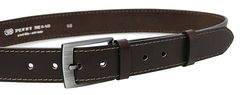 Penny Belts Pánsky kožený opasok 35-1-40 dark brown (Dĺžka opasku 100 cm)