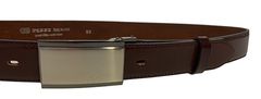 Penny Belts Pánsky kožený spoločenský opasok 35-020-4PS-40 brown (Dĺžka opasku 110 cm)