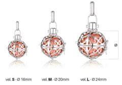 Engelsrufer Strieborný prívesok Anjelský zvonček s ružovou rolničkou ER-16 (Priemer 1,6 cm)