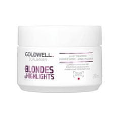 GOLDWELL Regeneračná maska neutralizujúce žlté tóny vlasov Dualsenses Blonde s & Highlights (60 Sec Treatment (Objem 200 ml)