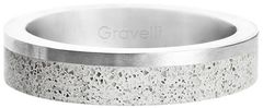 Gravelli Betónový prsteň Edge Slim oceľová / sivá GJRUSSG021 (Obvod 60 mm)