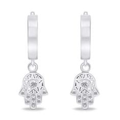 Brilio Silver Fashion strieborné kruhy Hamsa EA643W