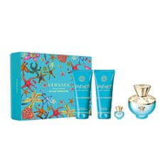 Versace Dylan Turquoise – EDT 100 ml + telové mlieko 100 ml + sprchový gél 100 ml + EDT 5 ml