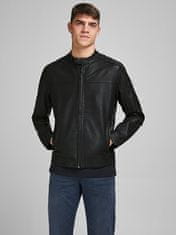 Jack&Jones Pánska bunda JJEWARNER JACKET Noosa 12182461 Black (Veľkosť XXL)