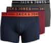 3 PACK - pánske boxerky JACLICHFIELD 12147592 Burgundy (Veľkosť XXL)