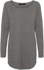 Vero Moda Dámsky sveter VMNELLIE Relaxed Fit 10220902 Medium Grey Melange (Veľkosť XS)