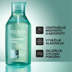 Redken Čistiaci šampón pre citlivú pokožku a rýchlo sa mastiace vlasy Amino Mint (Shampoo) (Objem 300 ml)