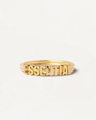 PDPAOLA Elegantný pozlátený prsteň ESSENTIAL Gold AN01-608 (Obvod 54 mm)